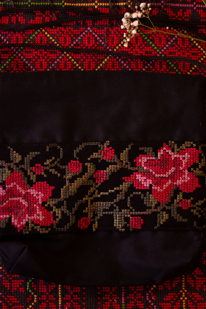 Floral Tatreez Crossbody Bag